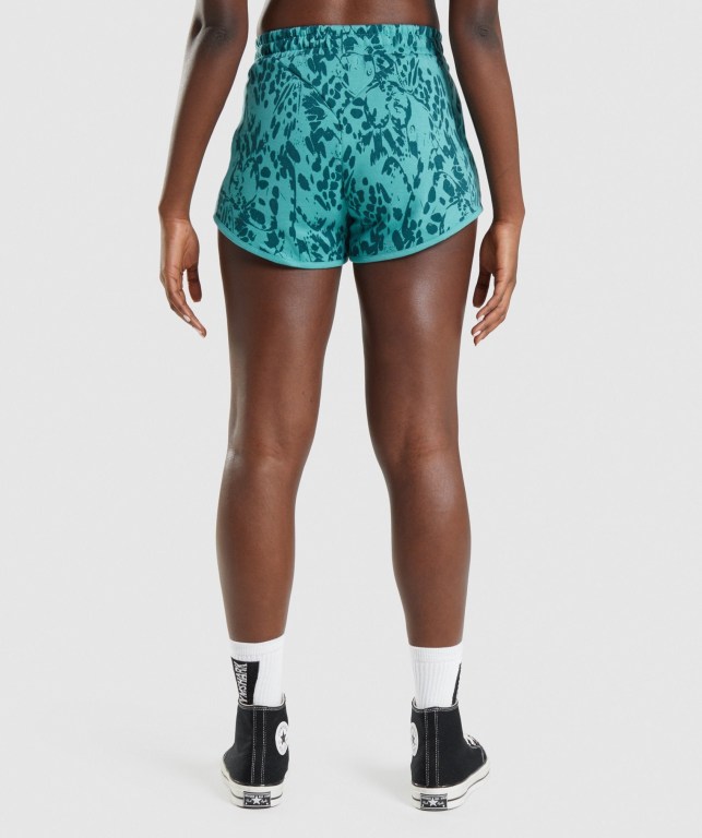 Bermudas Gymshark Animal Graphic Mujer Turquesa | 5XDWa73AeT9