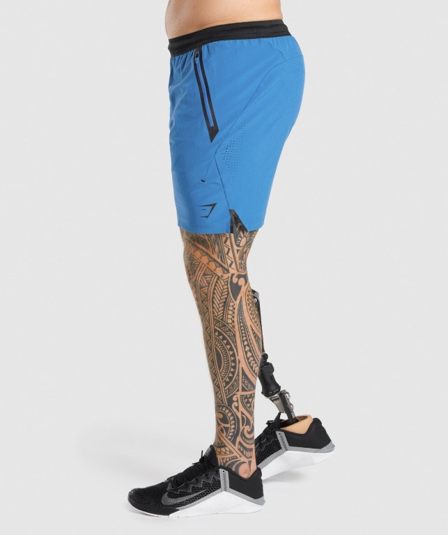 Bermudas Gymshark Apex Perform Hombre Azules | Eiep7v3DxG9