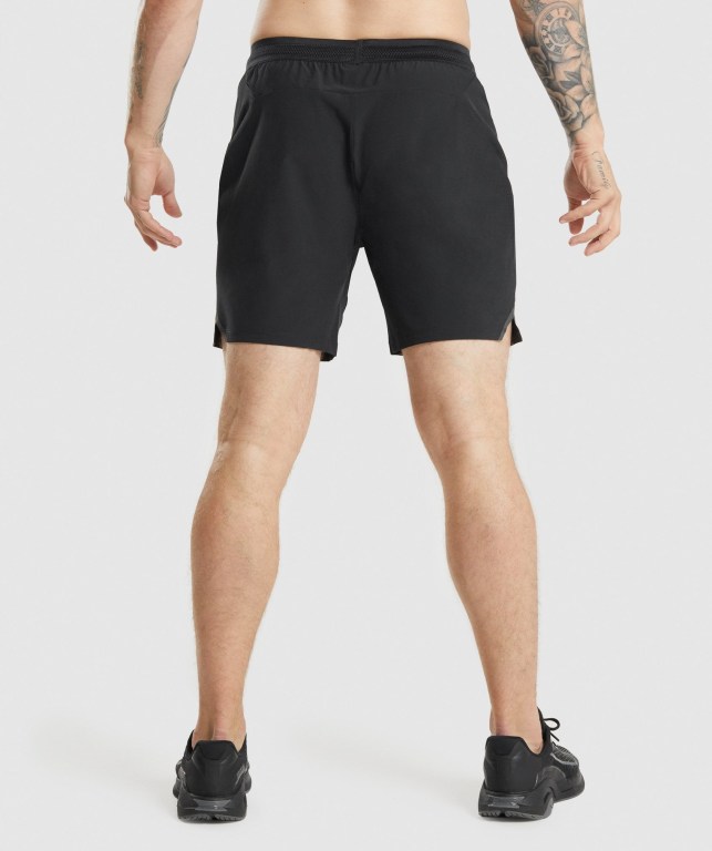 Bermudas Gymshark Apex Perform Hombre Negros | Fu1FfwWYco3