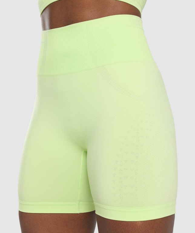 Bermudas Gymshark Apex Seamless Mujer Verdes Verdes Claro | XA3djG9gr1N