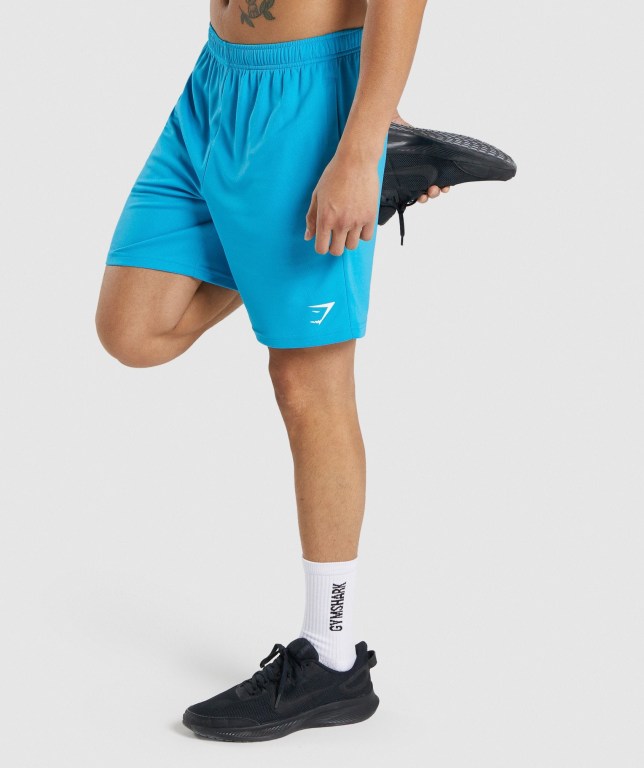 Bermudas Gymshark Arrival Knitted Hombre Azules Claro | eXfwRUDD5le