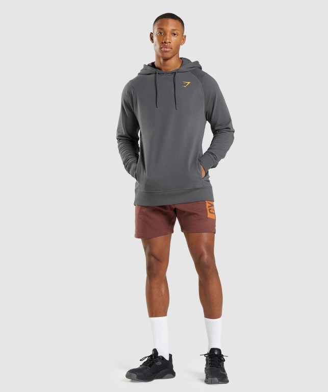 Bermudas Gymshark Bold Hombre Rosas Marrom | JoXsdCEbGcV