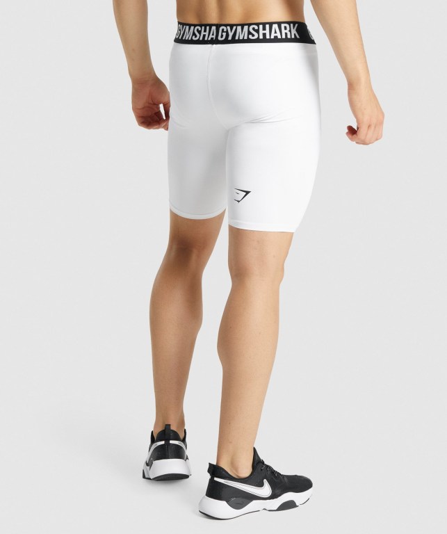 Bermudas Gymshark Element Baselayer Hombre Blancos | Bwli5Wf4z43