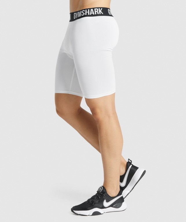 Bermudas Gymshark Element Baselayer Hombre Blancos | Bwli5Wf4z43