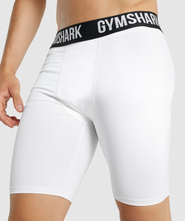 Bermudas Gymshark Element Baselayer Hombre Blancos | Bwli5Wf4z43