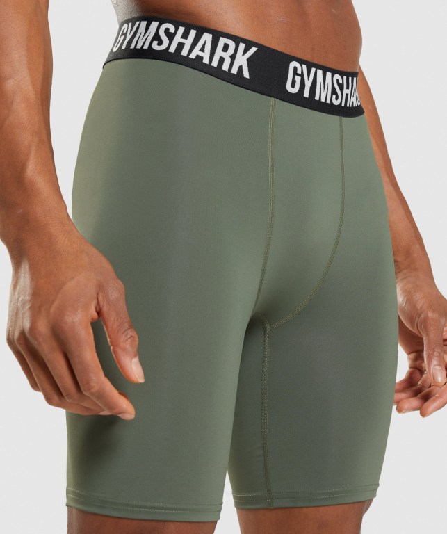 Bermudas Gymshark Element Baselayer Hombre Verde Oliva | UhZb6uMSLCd