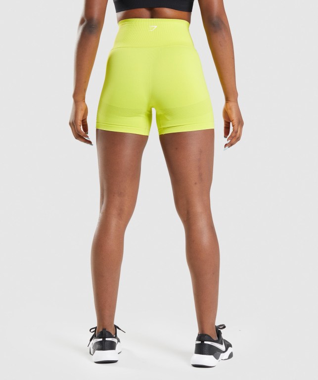 Bermudas Gymshark Energy Seamless Mujer Amarillos | UIxvclt3xDV