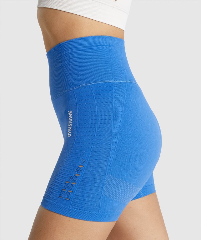 Bermudas Gymshark Energy Seamless Mujer Azules | VDAYchxDOVV