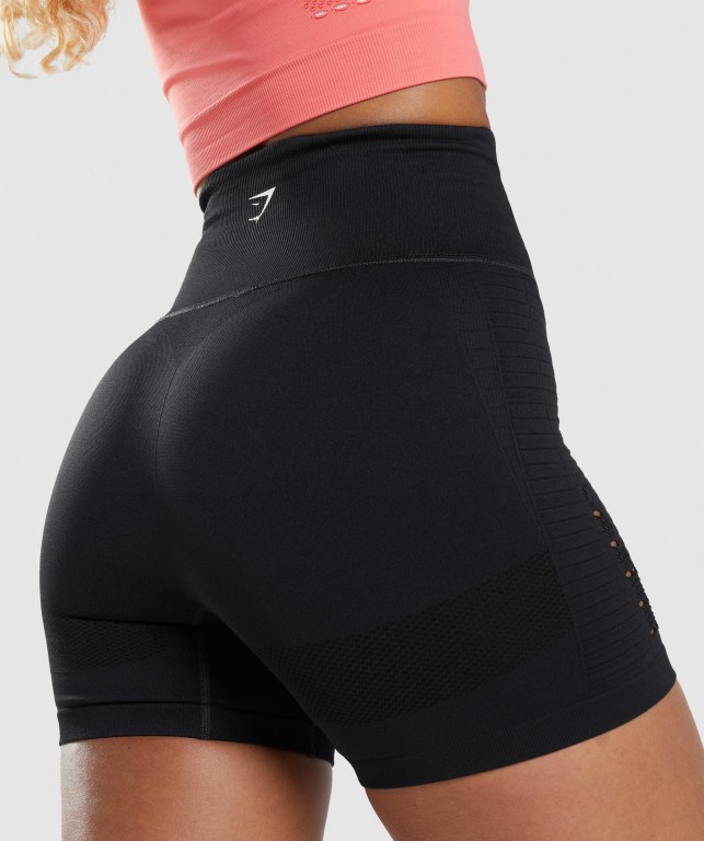 Bermudas Gymshark Energy Seamless Mujer Negros | hxitxacUVRd