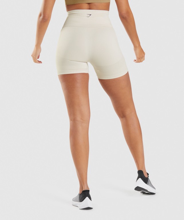 Bermudas Gymshark Energy Seamless Mujer Blancos | sXCkPMoyBlN