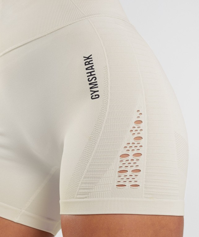 Bermudas Gymshark Energy Seamless Mujer Blancos | sXCkPMoyBlN