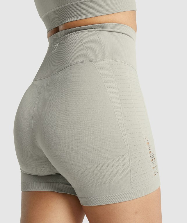 Bermudas Gymshark Energy Seamless Mujer Grises Claro | yuHJYdl3J3I