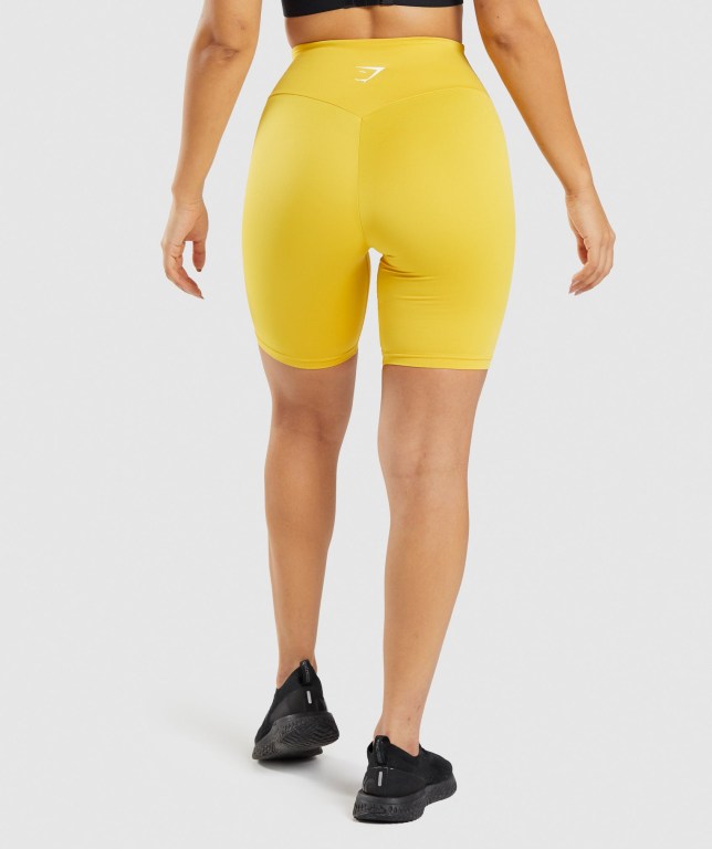 Bermudas Gymshark Entrenamiento Cycling Mujer Amarillos | MBuIfj6dOzS