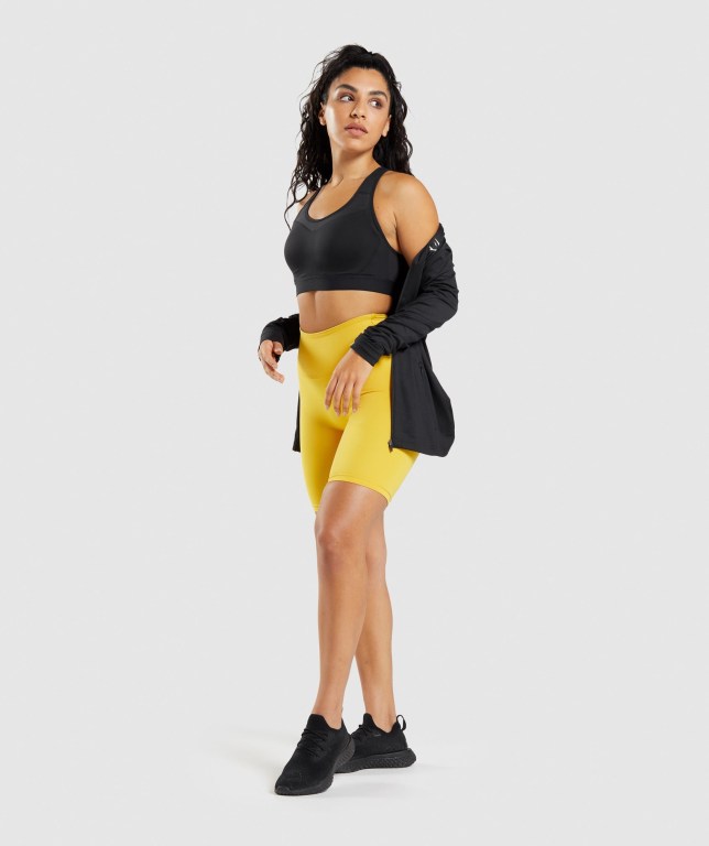 Bermudas Gymshark Entrenamiento Cycling Mujer Amarillos | MBuIfj6dOzS