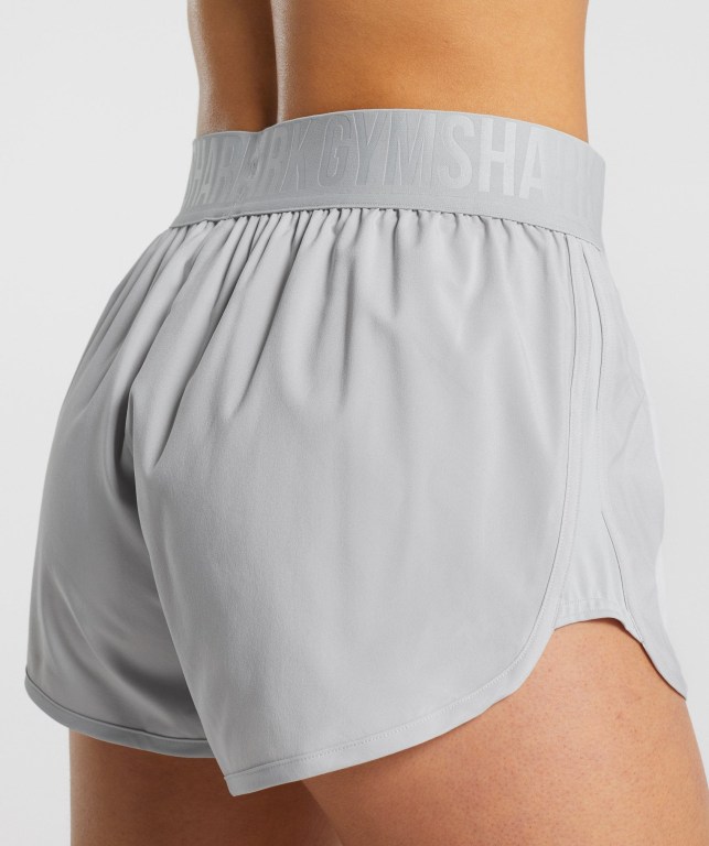 Bermudas Gymshark Entrenamiento Loose Fit Mujer Grises Claro | B18SdcP5VY7