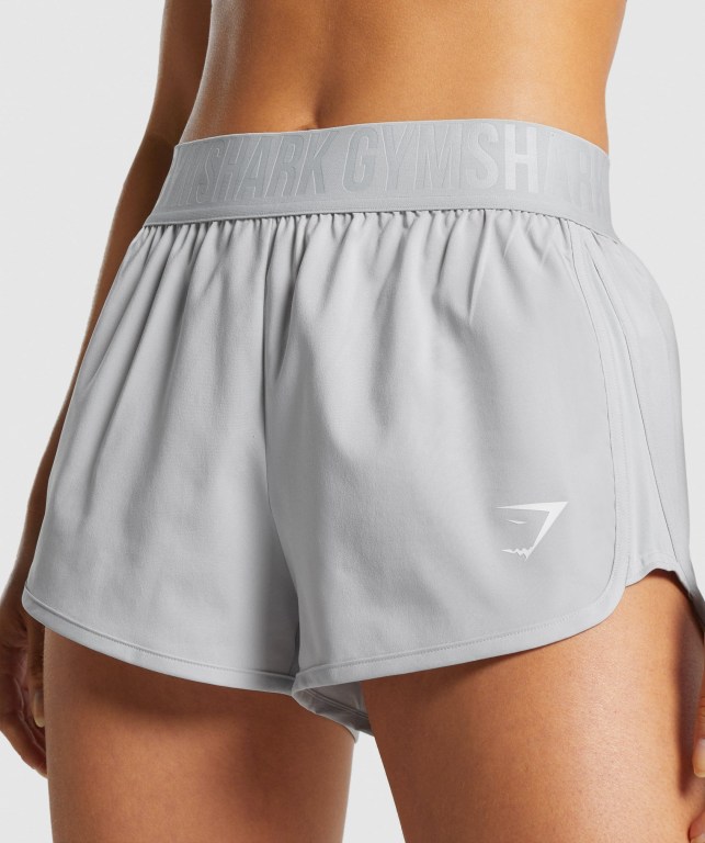 Bermudas Gymshark Entrenamiento Loose Fit Mujer Grises Claro | B18SdcP5VY7