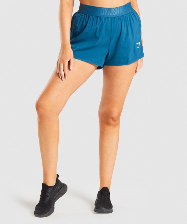 Bermudas Gymshark Entrenamiento Loose Fit Mujer Turquesa | PQfpCpRE4Ji