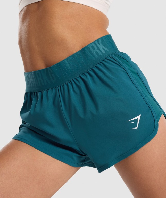 Bermudas Gymshark Entrenamiento Loose Fit Mujer Turquesa | Upm675SBy55