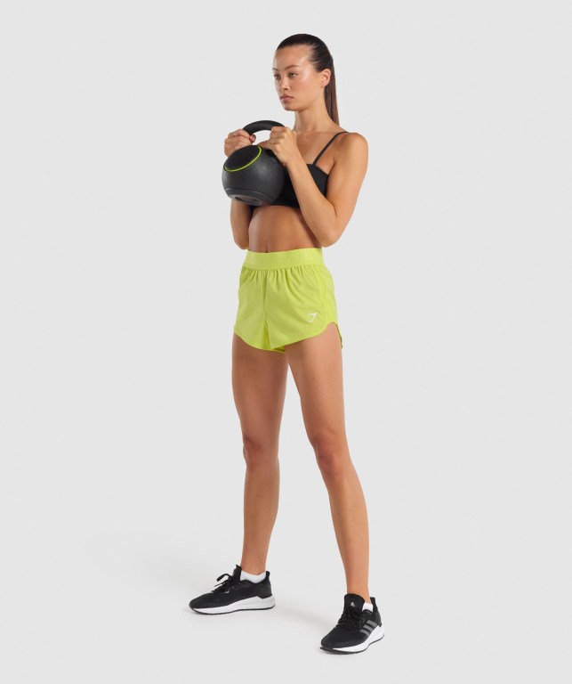 Bermudas Gymshark Entrenamiento Loose Fit Mujer Amarillos | cAyd252AeCt