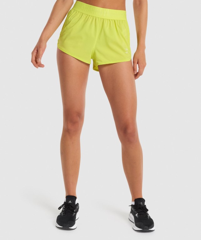 Bermudas Gymshark Entrenamiento Loose Fit Mujer Amarillos | cAyd252AeCt