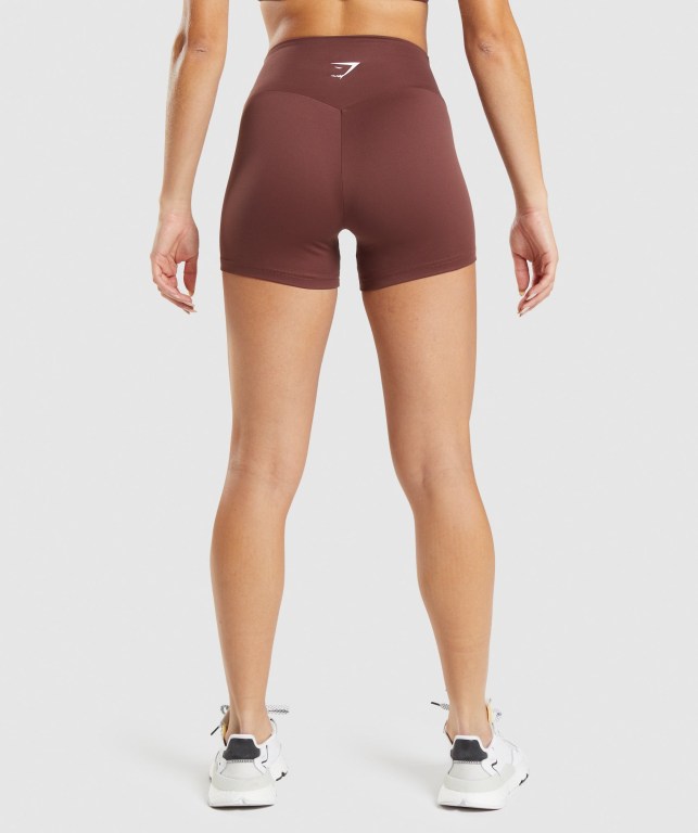 Bermudas Gymshark Entrenamiento Mujer Rosas Marrom | TisonRs58DK