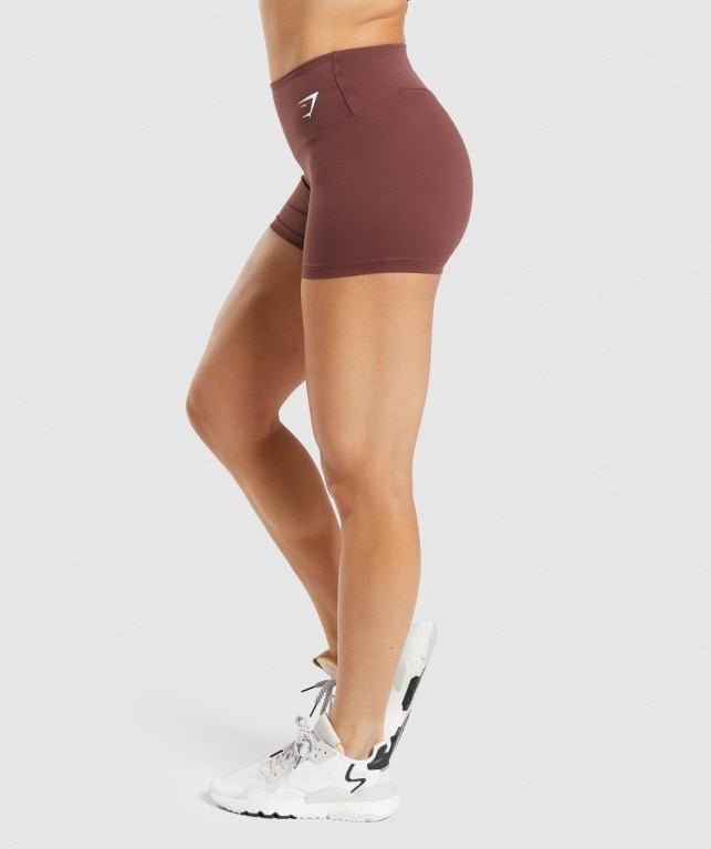 Bermudas Gymshark Entrenamiento Mujer Rosas Marrom | TisonRs58DK