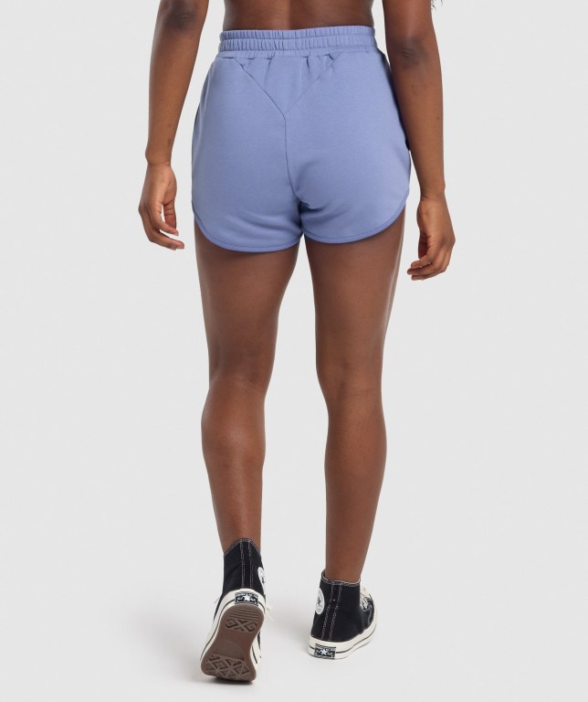 Bermudas Gymshark Entrenamiento Sweat Mujer Azules | Yw53r9EHfnS