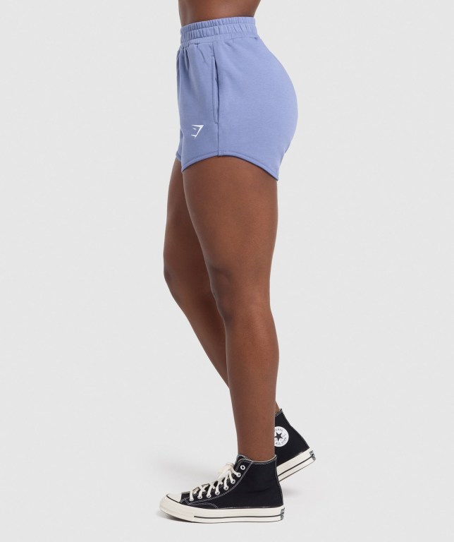 Bermudas Gymshark Entrenamiento Sweat Mujer Azules | Yw53r9EHfnS