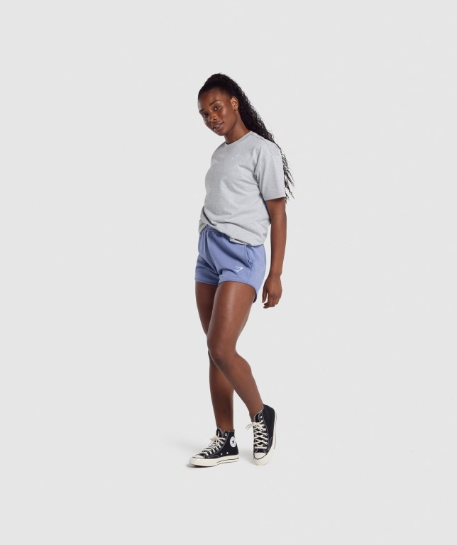 Bermudas Gymshark Entrenamiento Sweat Mujer Azules | Yw53r9EHfnS