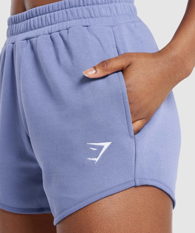 Bermudas Gymshark Entrenamiento Sweat Mujer Azules | Yw53r9EHfnS