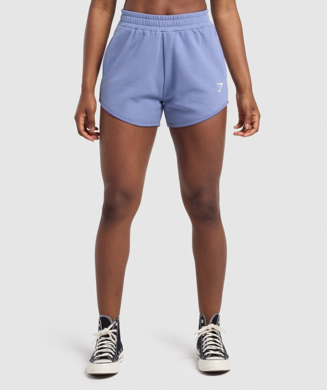 Bermudas Gymshark Entrenamiento Sweat Mujer Azules | Yw53r9EHfnS