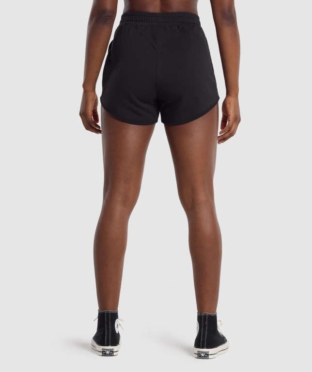 Bermudas Gymshark Entrenamiento Sweat Mujer Negros | aZpFVQGbJmf