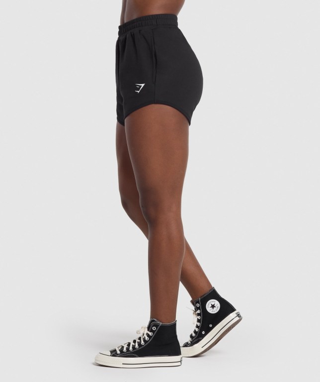 Bermudas Gymshark Entrenamiento Sweat Mujer Negros | aZpFVQGbJmf