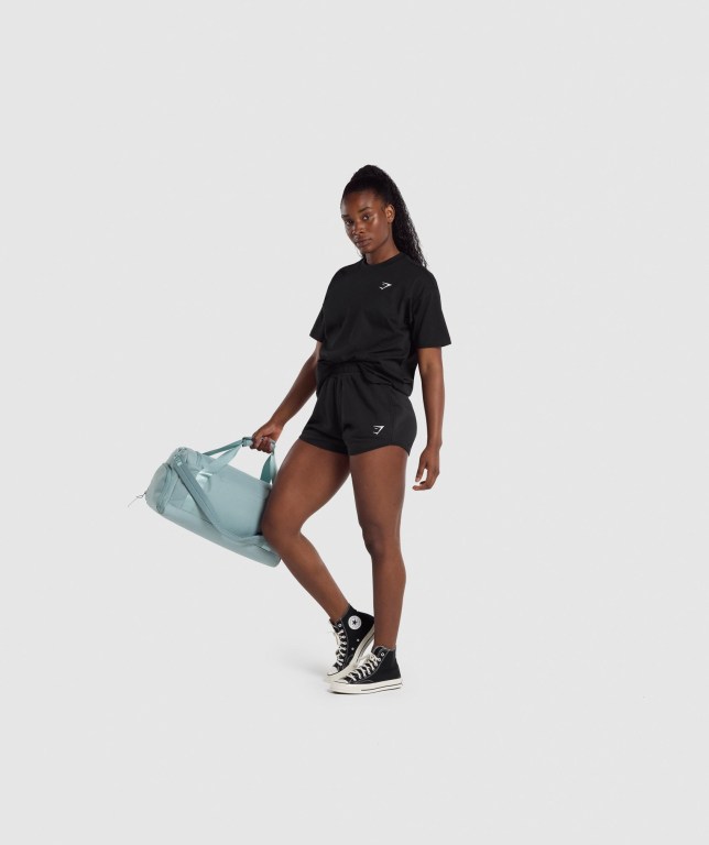 Bermudas Gymshark Entrenamiento Sweat Mujer Negros | aZpFVQGbJmf