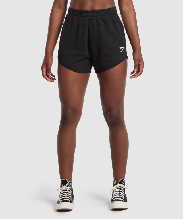 Bermudas Gymshark Entrenamiento Sweat Mujer Negros | aZpFVQGbJmf