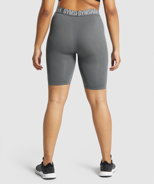 Bermudas Gymshark Fit Seamless Cycling Mujer Grises | 9tMMIuhVWmM