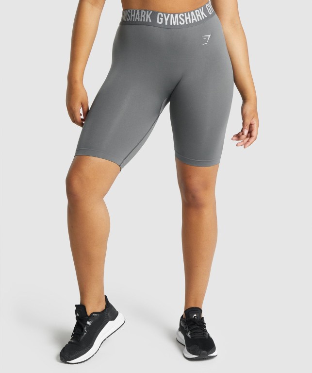 Bermudas Gymshark Fit Seamless Cycling Mujer Grises | 9tMMIuhVWmM