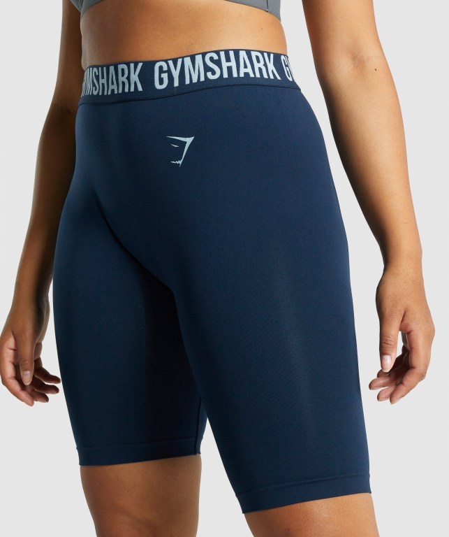 Bermudas Gymshark Fit Seamless Cycling Mujer Azul Marino | IWS5gLCnO6z