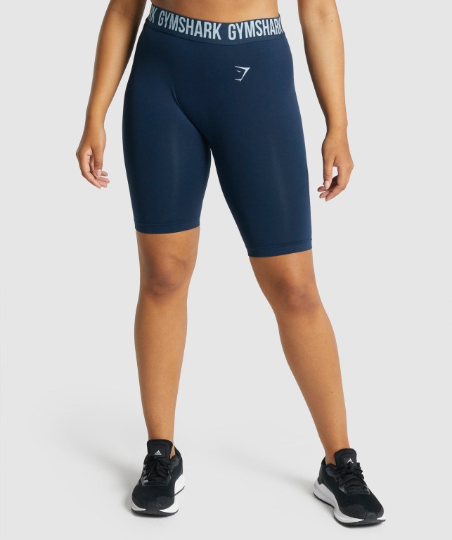 Bermudas Gymshark Fit Seamless Cycling Mujer Azul Marino | IWS5gLCnO6z