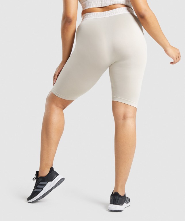 Bermudas Gymshark Fit Seamless Cycling Mujer Grises | TeGgswbh7ix