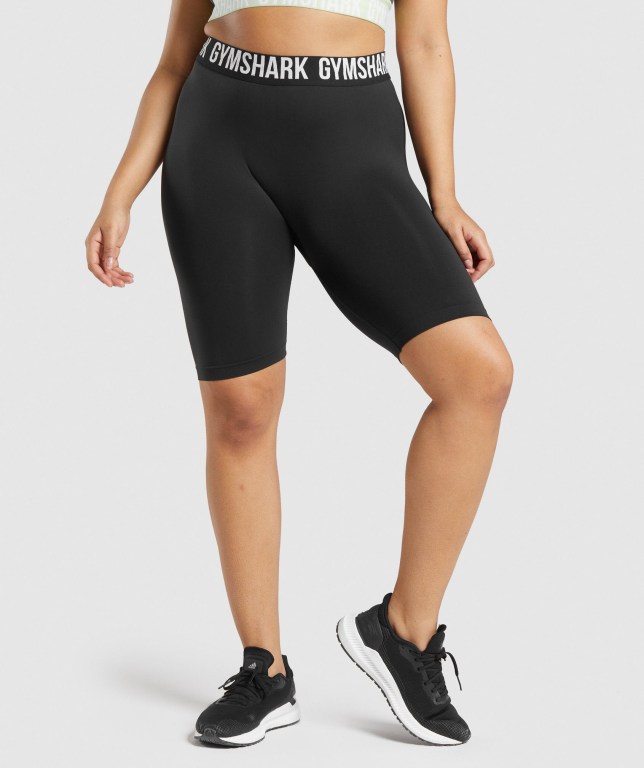 Bermudas Gymshark Fit Seamless Cycling Mujer Negros | oXSAOPZwOqG