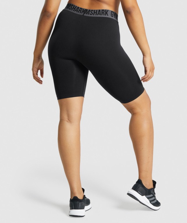 Bermudas Gymshark Fit Seamless Cycling Mujer Negros | tPG8p4hWuiT