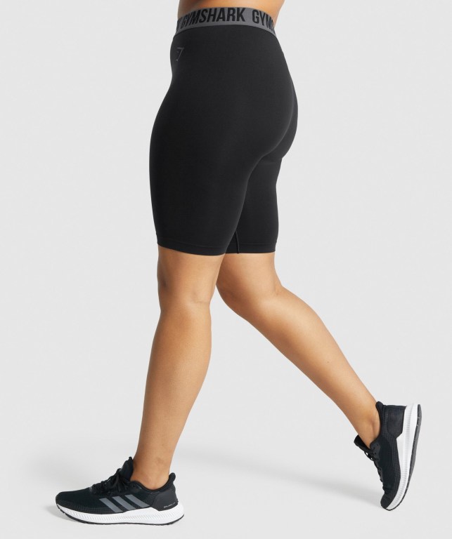 Bermudas Gymshark Fit Seamless Cycling Mujer Negros | tPG8p4hWuiT