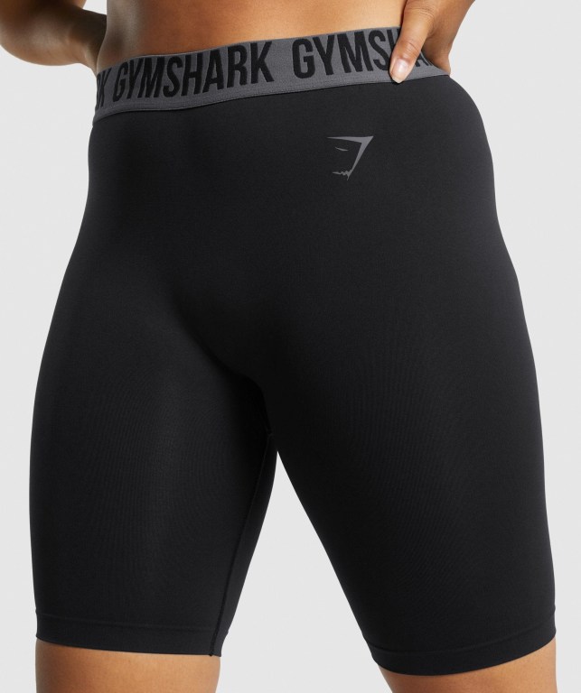 Bermudas Gymshark Fit Seamless Cycling Mujer Negros | tPG8p4hWuiT