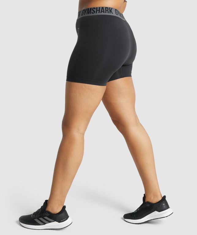 Bermudas Gymshark Fit Seamless Mujer Negros | 7OVHZLTOoYw