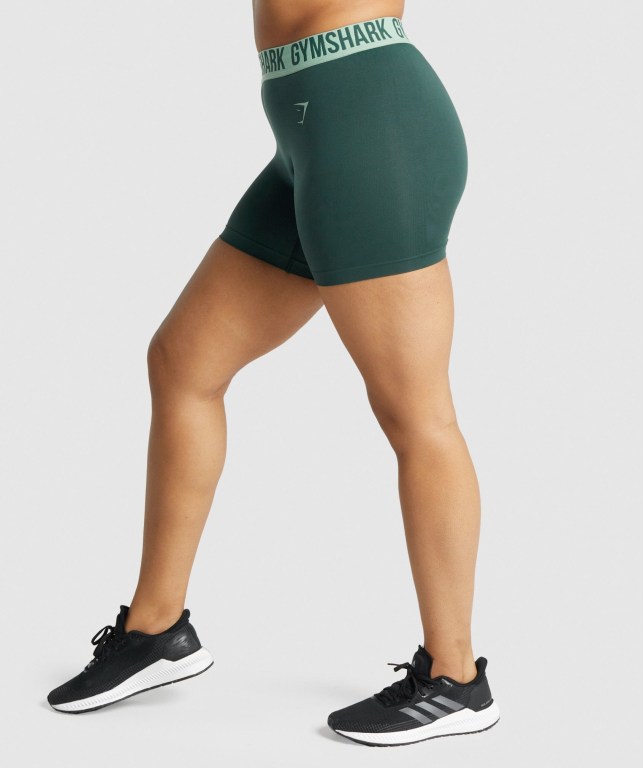 Bermudas Gymshark Fit Seamless Mujer Verdes | 656l7rdqwHj