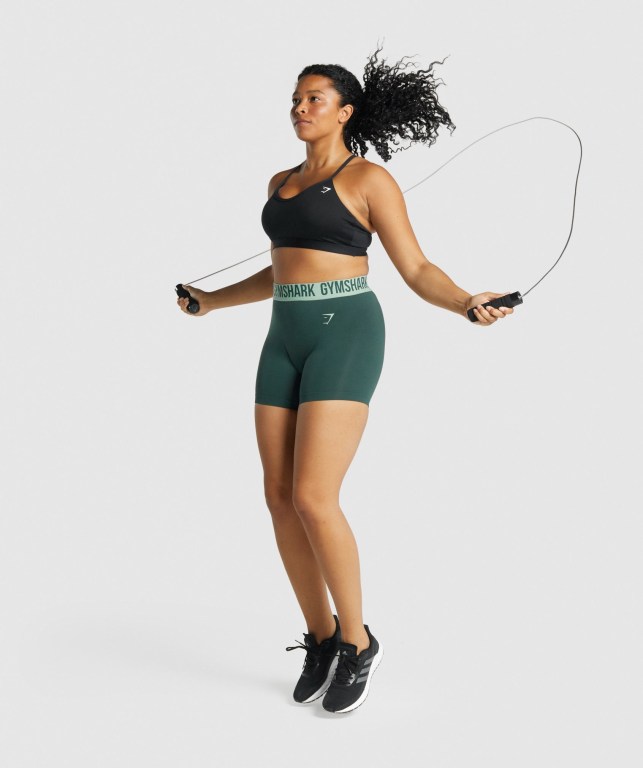 Bermudas Gymshark Fit Seamless Mujer Verdes | 656l7rdqwHj