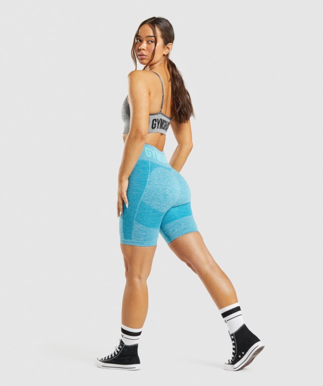 Bermudas Gymshark Flex Cycling Mujer Azules | BjoQ2IQc8jO