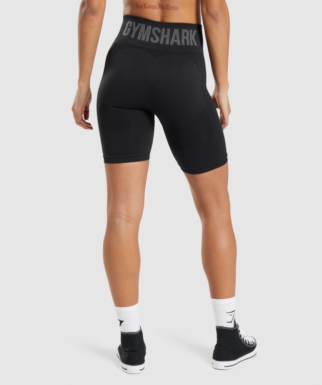 Bermudas Gymshark Flex Cycling Mujer Negros | pk23CiokEJ5