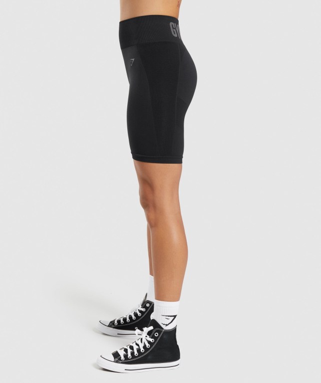 Bermudas Gymshark Flex Cycling Mujer Negros | pk23CiokEJ5